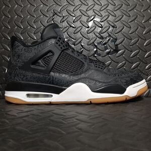 Jordan 4 Retro 'Laser' Black/Gum CI1184-001 size 12